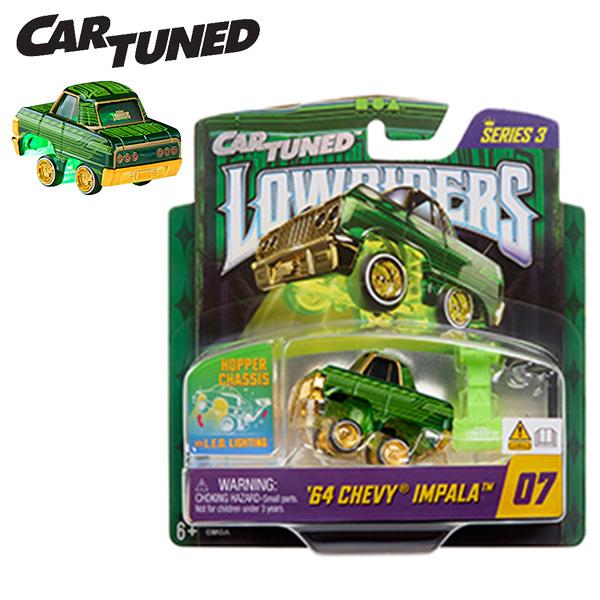 ダイキャストミニカー 1964 CHEVY IMPALA 1964年 シェビー インパラ LOWRIDERS series3 ホッピング ライト CHEVROLET シボレー アメ車 ローライダー CAR TUNED