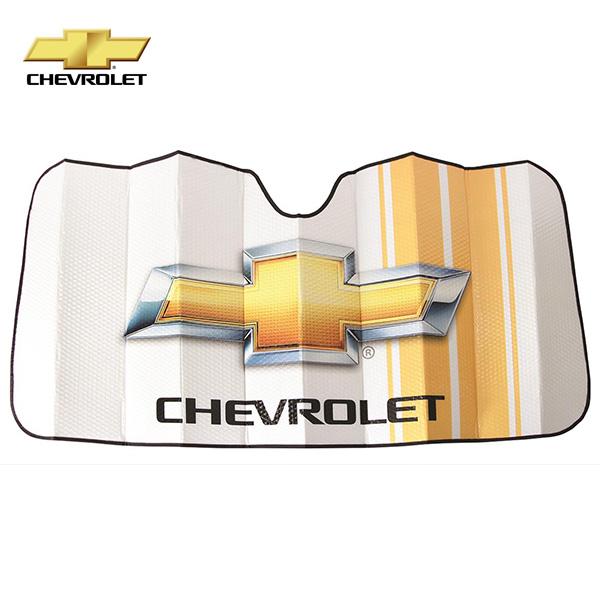 シボレー サンシェード CHEVROLET ロゴ ホワイト 車用サンシェード 日よけ UVカット 遮光 サンセット フロントガラス フロント カー用品 断熱 紫外線対策 駐車