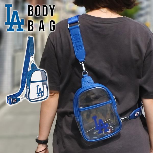 ドジャース ショルダーバック MLB dodgers LA LOS ANGELES ロサンゼルス ドジャース グッズ 大谷翔平 カバン 肩掛け バック クリア クリアバッグ 合皮 ポーチ
