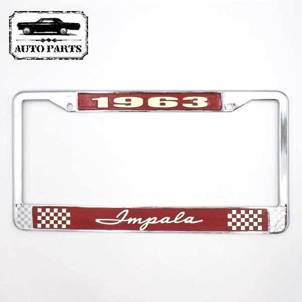 シボレー 1963 インパラ ナンバーフレーム レッド Impala