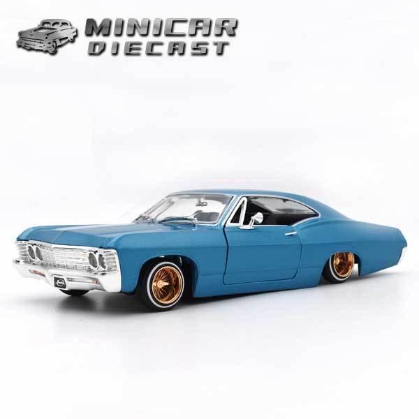 リアル ローダウン シボレー ブルー 青 Impala Chevy 1964 Jada 1 24 ダイキャストカー ディスプレイ インテリア コレクション アメ車 モデルカー 乗用車 Hlt No