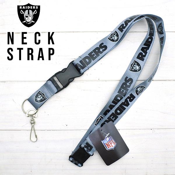 レイダース ネックストラップ シルバー ブラック ロゴ ネックピース