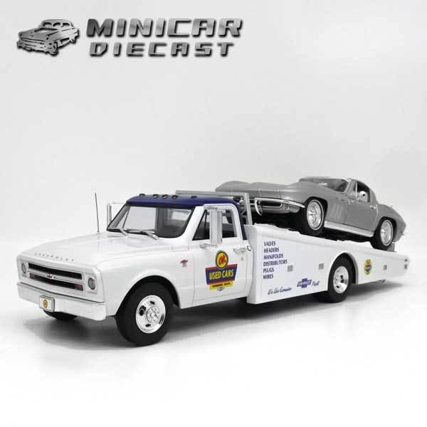 1/18 箱入り ミニカー 1967 CHEVROLET C-30 RAMP TRUCK ホワイト OK 