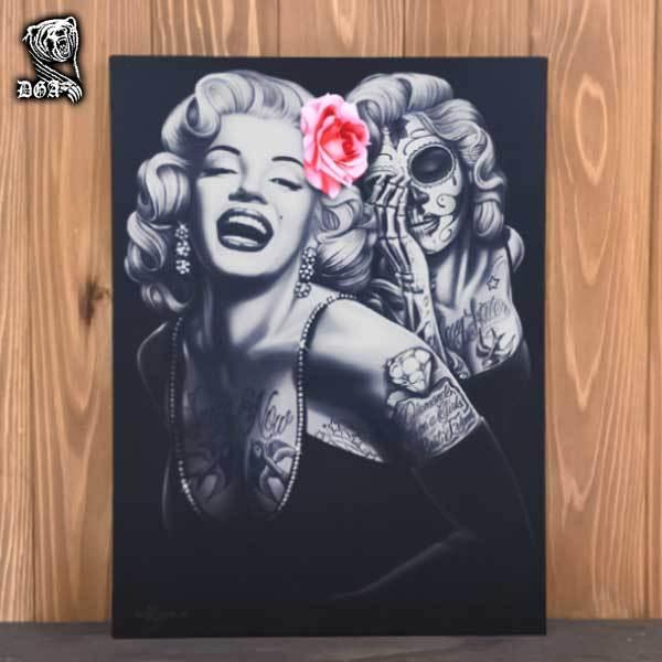 ノベルティ　アートパネル 水晶パネル アートパネル 60×80cm 金フレーム付き 女性