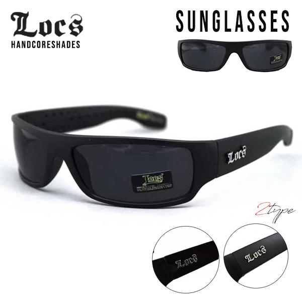 ローク サングラス メンズ Locs 009 全2種類 ブラック ツヤ有り ツヤ