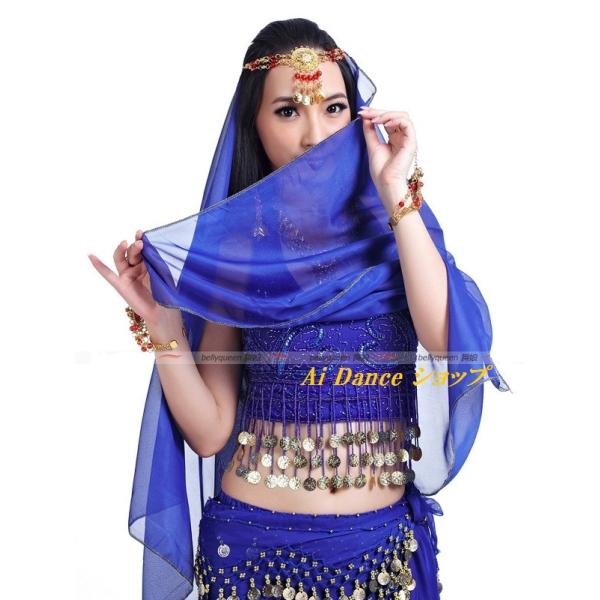 新着 ベリーダンス 衣装 ヘッドアクセサリー ベール 2点セット