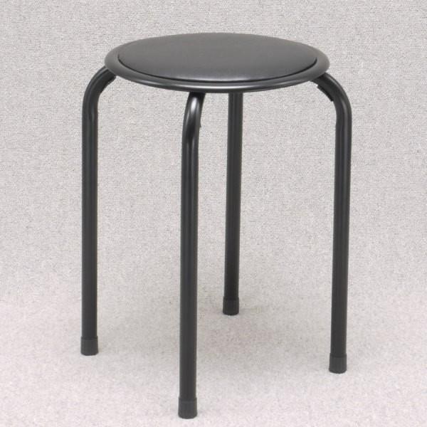 丸椅子 パイプ脚 20脚 黒 - 家具