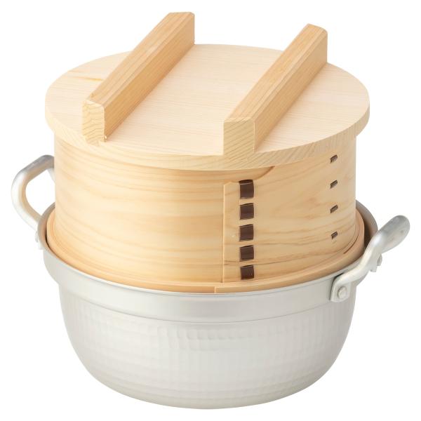 一回使用のみ　和せいろ　2段　30センチ　蓋つき 鍋付き　国産 outlet-woodgoods_2068