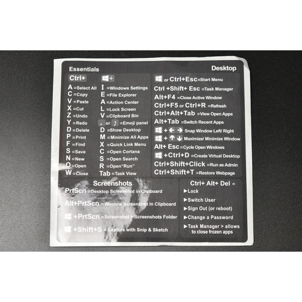 新品 Windows ショートカット キー ステッカー Ctrl シール　83mm × 83mmノートパソコンのトラックパッド横に貼る ショートカットキーステッカーです。写真２枚目は例です。ステッカーのみのお届けです。保管に伴う曲がり等があ...