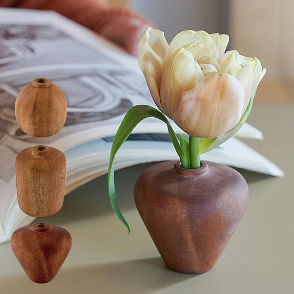 美品 antry ウッド ベースオブジェ フラワーベース Rustic Wood