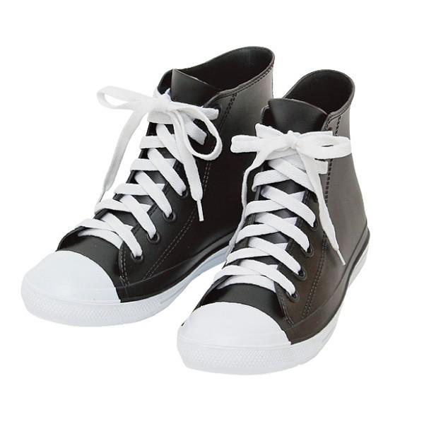 レインブーツ 長靴 レインシューズ スニーカー レディース ストア ハイカットレインスニーカー ブラック ハイカット オーセンティック ショート