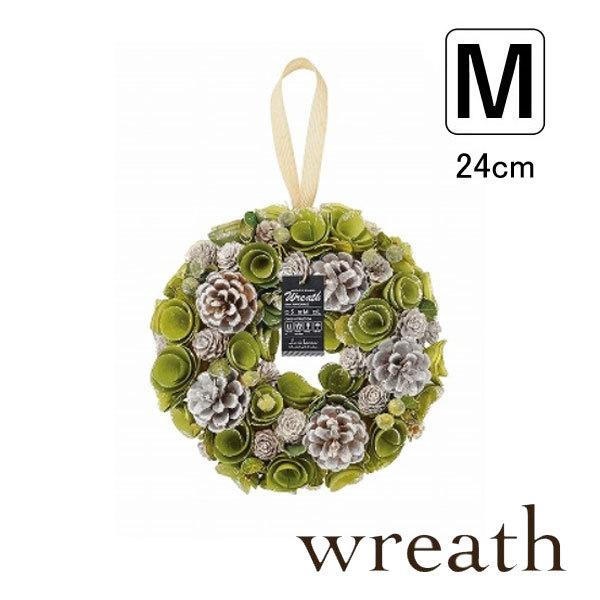 フラワーリース 玄関 ドア 飾り ウェルカム 造花 おしゃれ 緑色のリース M 24cm Pa Xs 176m Aifa インテリア雑貨 通販 Yahoo ショッピング