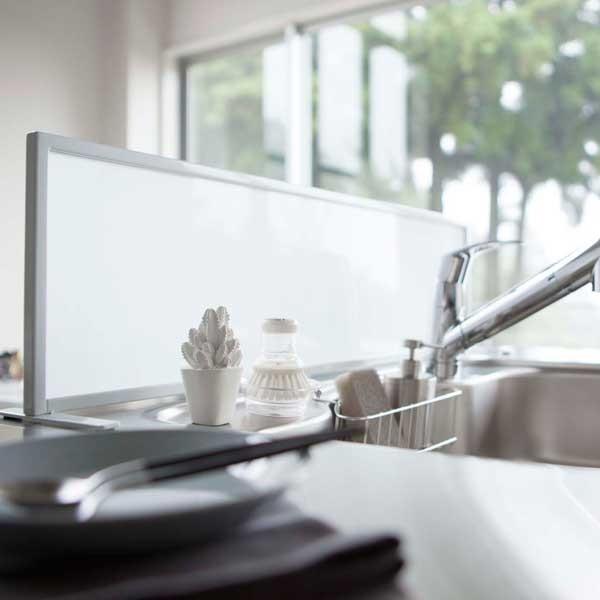 レンジカバー 油はねガード カウンター衝立 キッチン目隠し ついたて タワー Tower 飛び散り防止 すりガラス風 5 好評 シンク水はね防止スクリーン