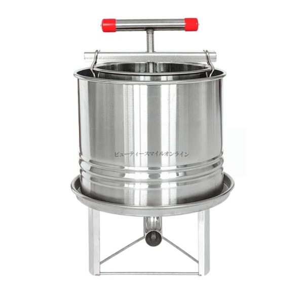 蜂蜜ジューサー 蜜を絞り器 養蜂用具 蜜圧縮製蝋器 ステンレス鋼蜂蜜濾過器 使いやすい 蜂蜜分離器 手動 家庭用 業務用 野菜脱水機 (厚みのあるエルボ