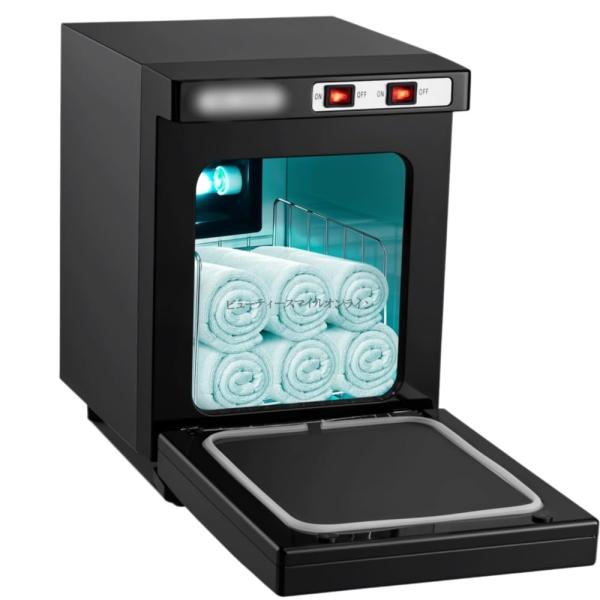 タオルウォーマー、5L、タオルウォーマー ミニ、業務用 家庭用、お手入れ簡単、360°全方位暖房、 (黒色の米国プラグ)