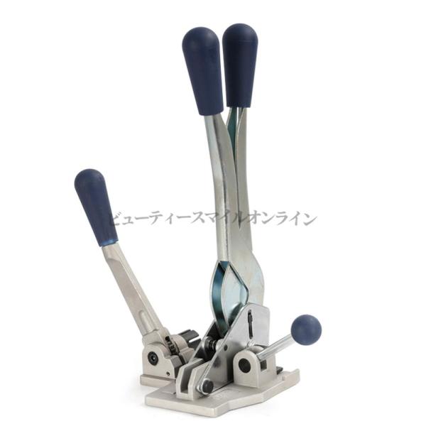 梱包機 1台3役 引締め/切断/帯鉄封かんワンセット PPバンド 幅13mm対応 結束機 カッター搭載 ハサミ不要 操作簡単 省力 高効率 荷物 出荷 ダンボール