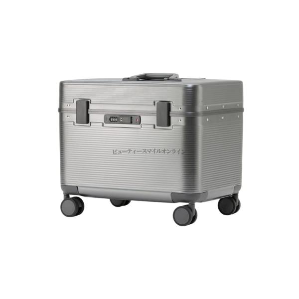 [] スーツケース キャリーバッグ キャリーケース トップオープン Sサイズ 出張 ４輪 ビジネス 横長 横型 TSAロック (1009 グレー,18インチ)