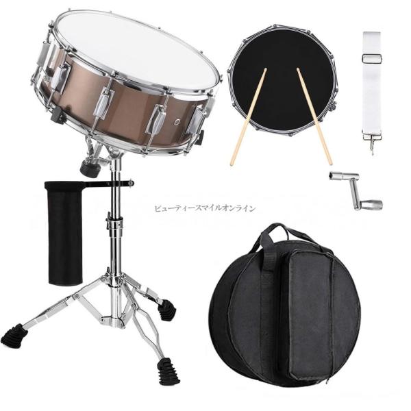 ドラムセット 、楽器打楽器 、初心者向け 、ホリデーギフト、取り付け簡単、 学生初心者向けマーチングキット (シャンパン)