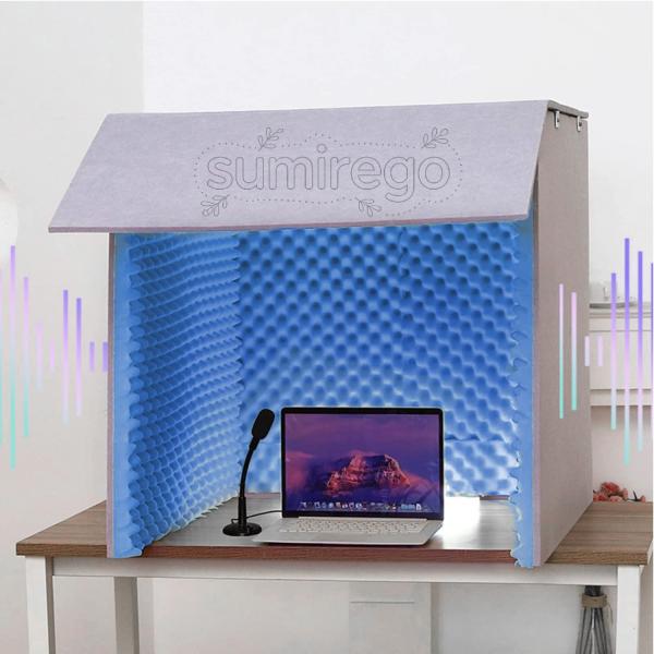 簡易防音室 防音ボックス 1人用 卓上パーテーション 防音ブース 送料込み 簡易防音室 一人用 防音ブース 卓上 防音室 防音ボックス