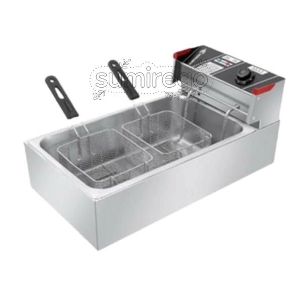 ディープフライヤー 電気フライヤー 60℃-200℃温度調節 業務用 家庭用 4L卓上フライヤー ミニフライヤー 揚げ物 調理器具 (12L)