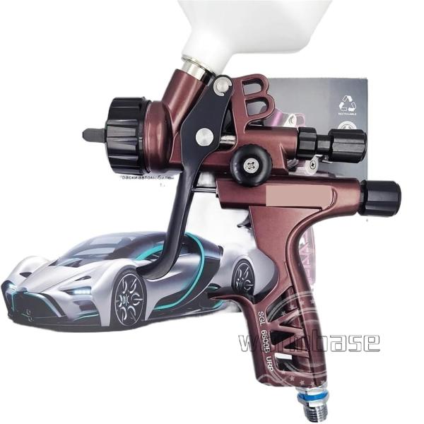 塗装ガン トップコートスプレーガン 口径1.3mm 高微粒化 600mlステンレス製ノズル 耐久性に優れる で持ち運びも簡単 自動車、家具、皮革、産業などの