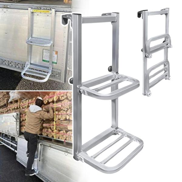 トラック用荷台はしご 折りたたみ式 2段階 トラックステップ アルミ製 トラック昇降ステップ 荷台ステップ トラックラダー 荷台ステップ ト トラック
