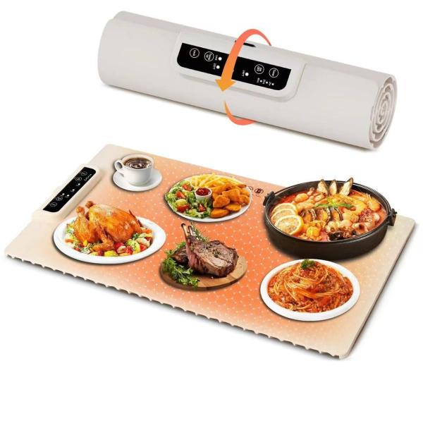 食品保温プレート 料理 保温シート 電気保温トレイ 3段階温度調節 ナノシリコーン素材 145°F、175°F、215°F タイマー機能 180 保温機能 ごはん 卓