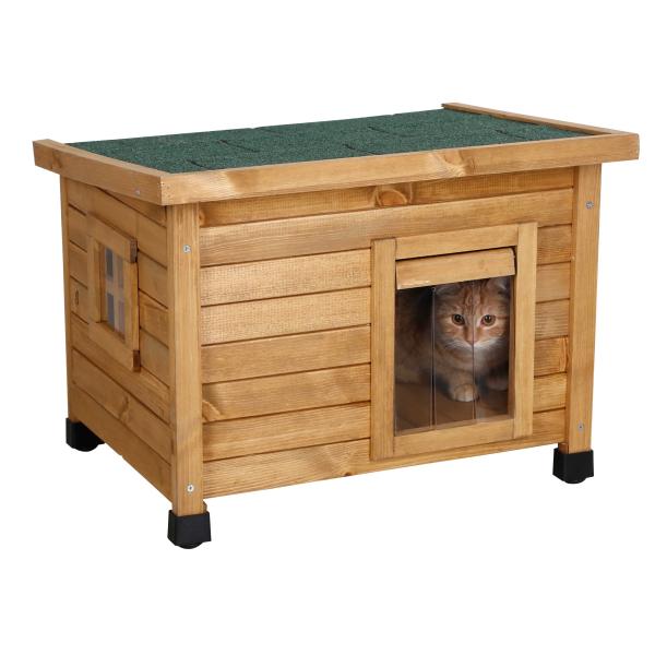 【ポイント3倍!特定商品!1月限定!】天然木製キャットハウス｜ベッド一体型の猫の快適空間