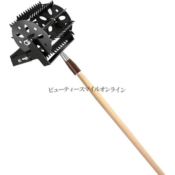 家庭用 3in1 多機能 耕うん機 除草ホイール 手押し式 カルチベーター 雑草除去 土壌ほぐし 溝堀り 同時作業可能 肉厚ホイール 調整可能刃先 車輪付き