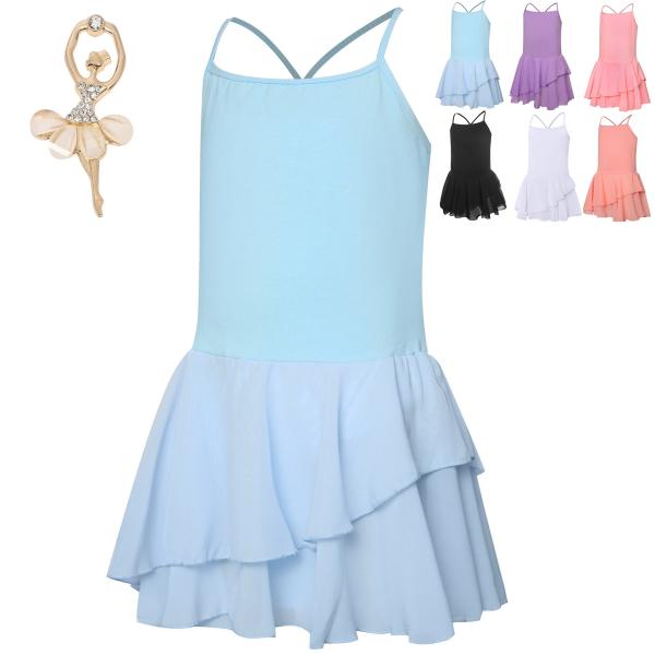 【サイズ】キッズ・子供〜大人 100-170cm【カラー】ピンク、サーモンピンク、水色、パープル、黒、白【素材】コットン、ポイウレタン【特徴】柔らか素材を使用した子供〜大人まで対応のバレエレオタード。肩ひもはバッククロスタイプでずれ落ちる心...