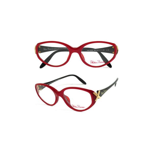 パロマピカソ BY メッツラー -Paloma Picasso by METZLER-MOD8202 300 52 MADE IN GERMANY フレームカラー：レッド・ブラック サイズ52mm