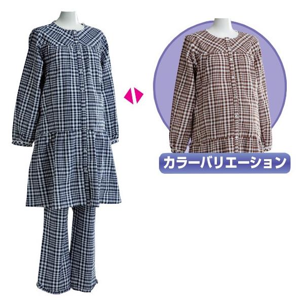 15時までのご注文で当日出荷致します。土・日・祝日も14時までのご注文で当日出荷致します。着心地さわやかなサッカー生地。産前から産後まで使える春・夏・秋用パジャマです。ウエスト調節機能付き。授乳口付き。カラー：ネイビーとブラウンの２色素材：...