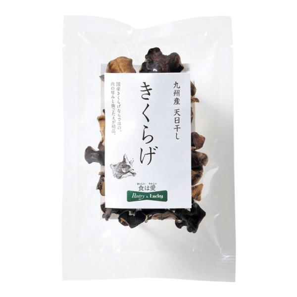 パントリー＆ラッキーのきくらげは、九州限定で生産された、とても貴重なきくらげです。日本国内で流通しているきくらげは、99％が中国産。国産のきくらげの割合は、1％程しかありません。クセがなく、コリコリした食感が特長。炒め物・スープ・サラダ・酢...