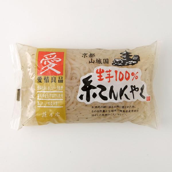 群馬県産の生芋原料を100％使用し、歯切れと味しみ良いこんにゃくに仕上げました。