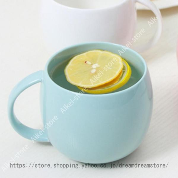 マグカップ ペア 2個入り 380ml 北欧 大きい おしゃれ 陶器 ココア かわいい 軽い 可愛い 丸い 和モダン 男性 大きめ 焼き物 コーヒーカップ グリーン ティー