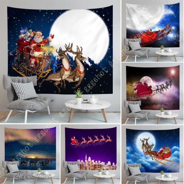 クリスマス タペストリー クリスマス飾り クリスマスツリー 壁掛け 装飾布 多機能 ポスター 背景布 壁飾り 大判 メリークリスマス リビング ベッドルーム 部屋