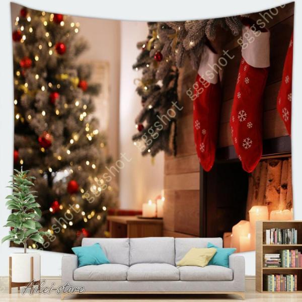 壁掛け クリスマスツリー タペストリー クリスマス 飾り 布ポスター 洗える 北欧 取り付け簡単 おしゃれ 吊り布 カーテン 店舗用 家庭用 オフィス インテリア【商品仕様】素材：ポリエステルサイズ：100x70、150x100、150x1...