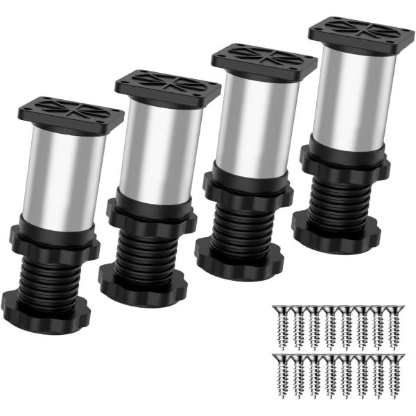 洗濯機置き台 かさ上げ台 DIY用 ステンレス製 増大タイプ ジャッキ 交換用 DEWEL 取替え 4個入り 高さ調整10〜13cm 底の直径5.5cm 高耐久性