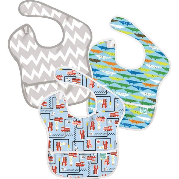 他サイト： バンキンス スーパービブ3パック グレー/ワニ/消防車 BM-S3B24 ギフト お返し 出産内祝い 結婚内祝い お祝い 香典返しの商品画像