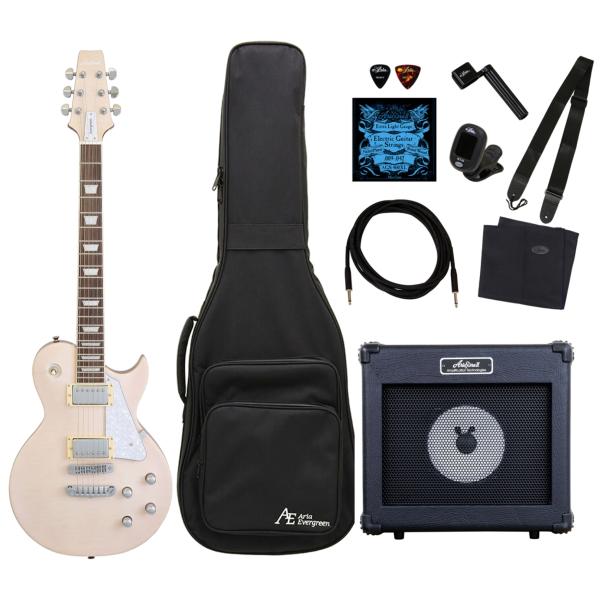 AriaProII PE-AE200 MBWH(Marble White)入門10点セット エバーグリーン エレキギター 初心者セット
