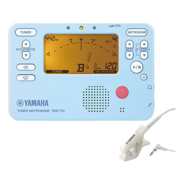 他サイト： 全国送料無料！ポストに投函・YAMAHA TDM-710BLM (スペシャルカラー：本体色ブルー) チューナー/メトロノーム 専用マイクロフォン付きの商品画像