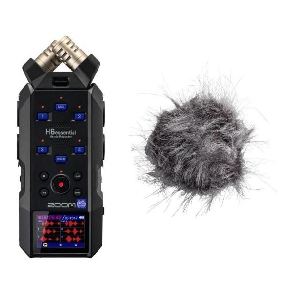 他サイト： ZOOM H6essential(専用ヘアリーウィンドスクリーン/WSH-4e付)  ハンディレコーダー 6トラック 32bitフロート録音 大口径XYステレオマイクの商品画像