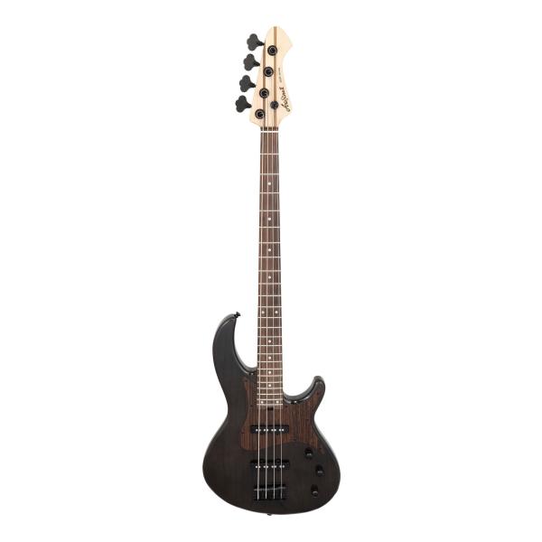 Aria ProII RSB-700WP SBK (See-through Black) USAアッシュボディ メイプル/ウォルナット5plyネック 木製ピックガード エレキベース/ケース付