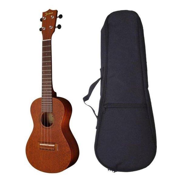 Famous FC-3/クッション入りバッグ付 コンサートウクレレ マホガニー材  