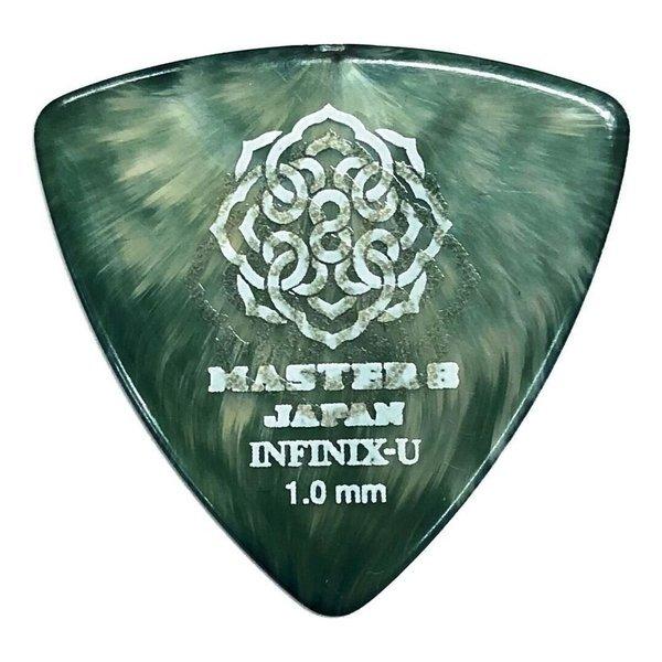 MASTER8 JAPAN IFU-TR100/10枚セット INFINIX-U 三角 1.0mm HARD GRIP 滑り止め加工 ギターピック/メール便発送・代金引換不可
