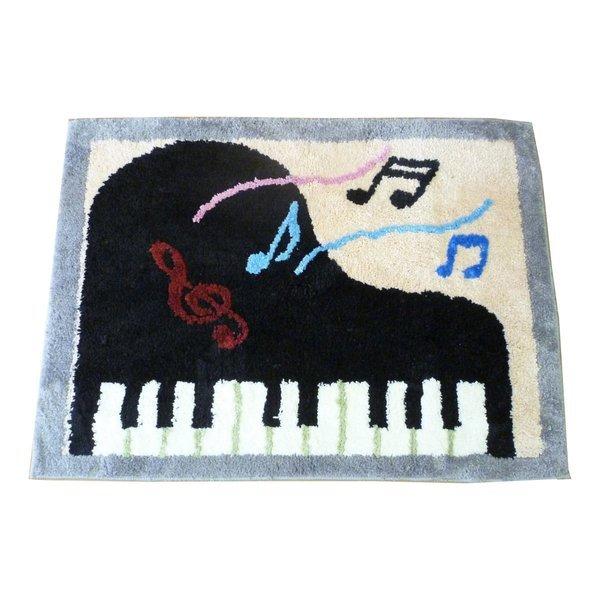 他サイト： ITOMASA メロディーII ピアノ チェアマット ピアノ柄 90×65cmの商品画像