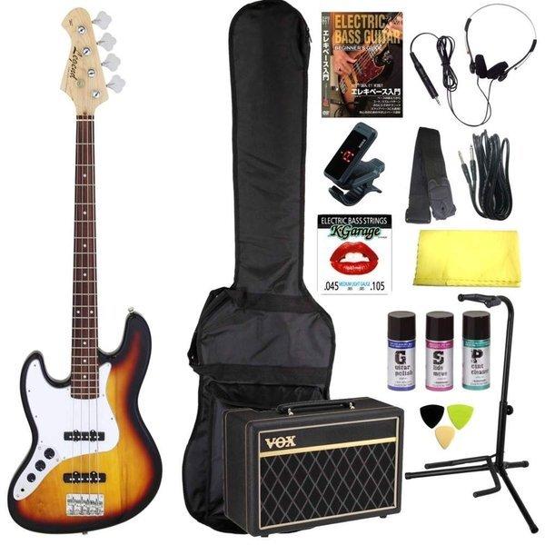 Legend LJB-Z L/H 3TS(3 Tone Sunburst) レフトハンド(左利き用) 完璧15点セット/VOXアンプ/代金引換不可