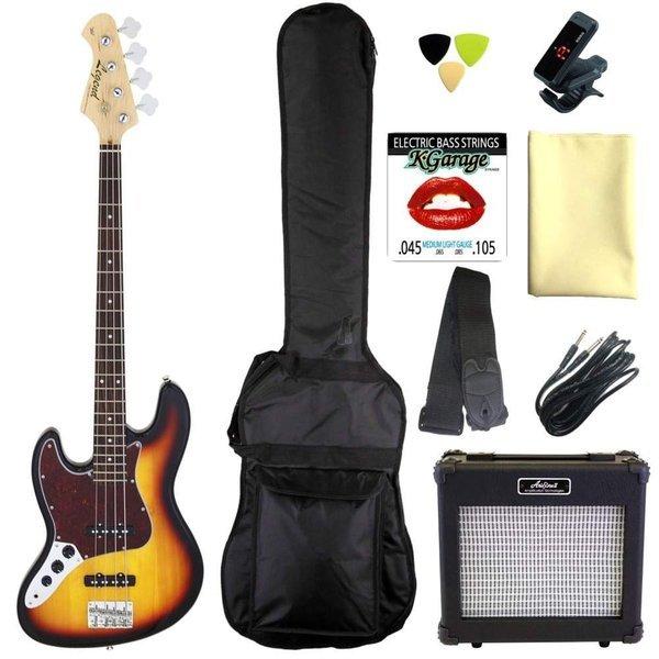 Legend LJB-Z L/H TT 3TS(3 Tone Sunburst タートイズピックガード) レフトハンド(左利き用) 定番9点セット/ARIAアンプ/代金引換不可