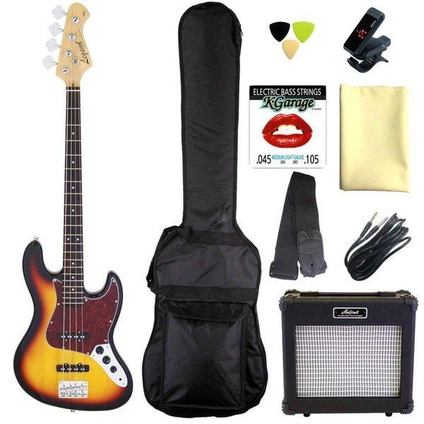 Legend LJB-Z TT 3TS(3 Tone Sunburst タートイズピックガード) 定番9点セット/ARIAアンプ/代金引換不可