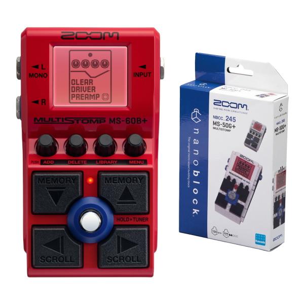 ★セット内容★　本体:ZOOM MS-60B+　nanoblock NB-MS-50G+　//　フロアを揺らす、97種類のベースサウンド重厚に、鮮烈に、艶やかに。ロックなオーバードライブサウンドから、シャープなスラップベース、獰猛なファズベ...